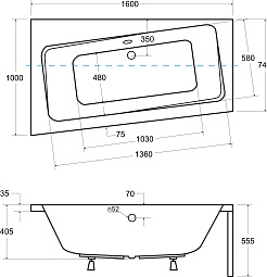 Besco Акриловая ванна Infinity 160x100 L – фотография-5